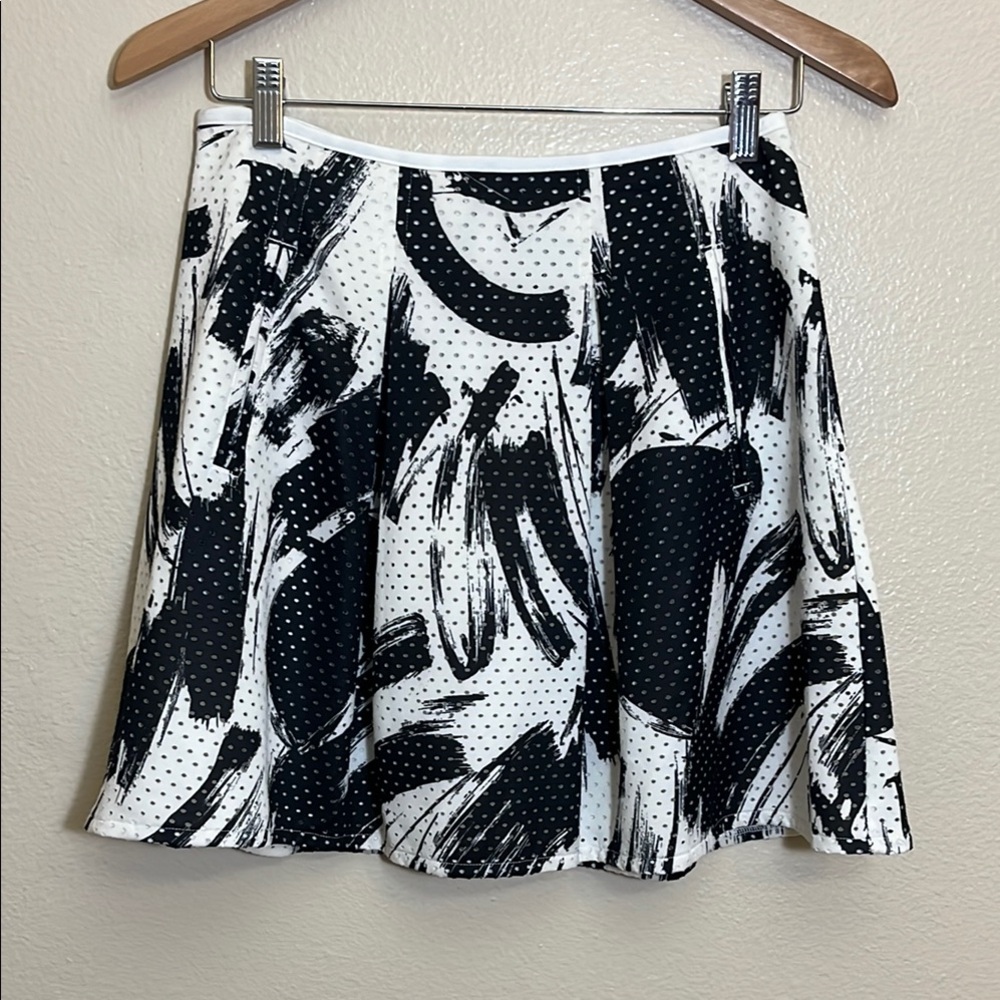 Trouvé Black White Abstract Print Pockets Mini Skirt